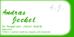 andras jeckel business card